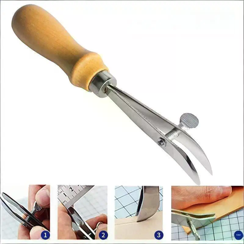 Groover Stitching Tool - DIY Leathercraft Tool Verstelbare lederen randgroover