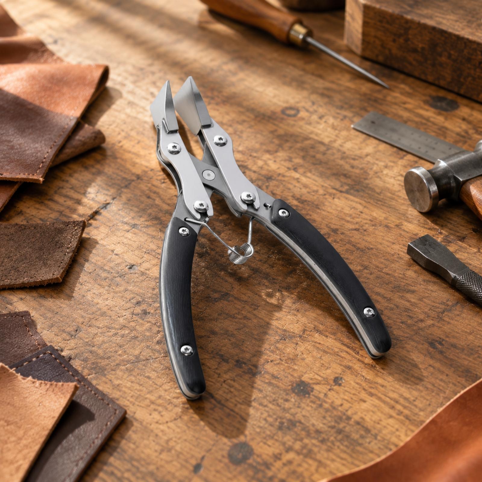 Platte tang voor lederbewerkin - Leatherwork Hand Press recensie en prijs