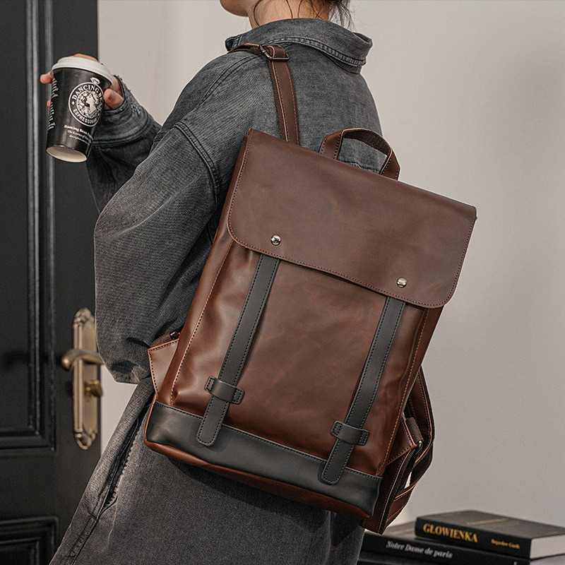 Heren Vintage Leren Rugzak 14  - Leather Work Rucksack Mens recensie en prijs
